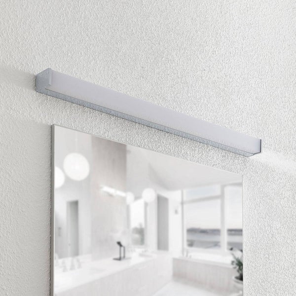 Lindby LED Wandleuchte, Wandlampe Bad Klea (spritzwassergeschützt (Modern) in Chrom aus Aluminium (1 flammig ) - Wandleuchten Spiegelleuchte Badezimmer Wandbeleuchtung Badezimmerleuchte