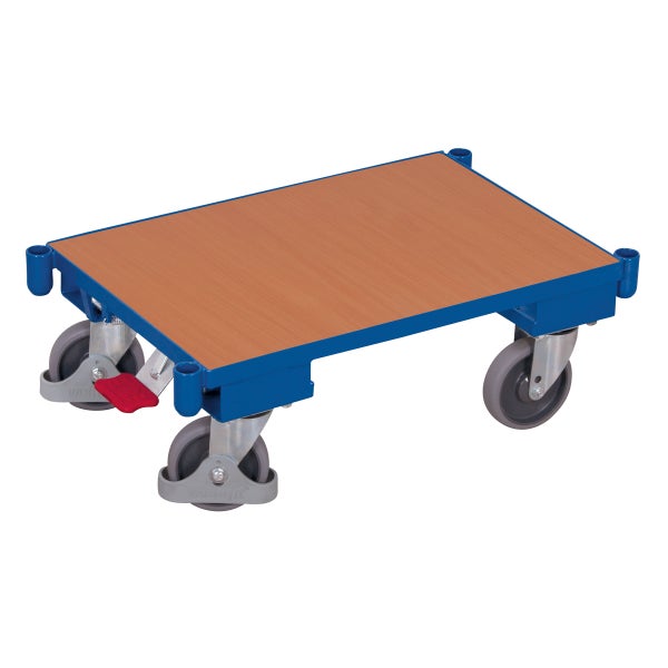 Transportwagen mit Holzplatte und Rollen