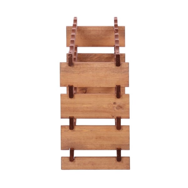 Weinregal VINOTECA FLEX PRO HxBxT 51x65x28cm 24 Flaschen auf 4 Ebenen Massives Kiefernholz Braun geölt