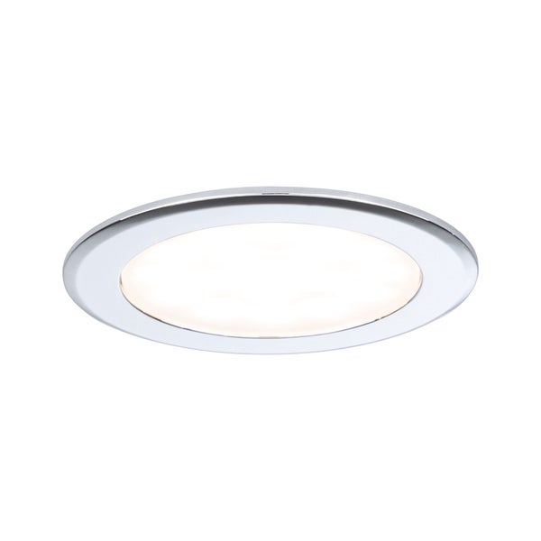 LED Möbeleinbauleuchten 3er-Set rund 65mm 3x2,5W 3x180lm 230/12V 3000K Chrom
