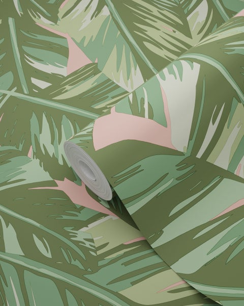 Tapetenrolle mit Blattmuster