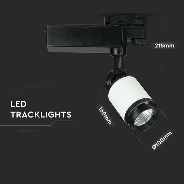 LED-Strahler für Schienensystem mit Abmessungen