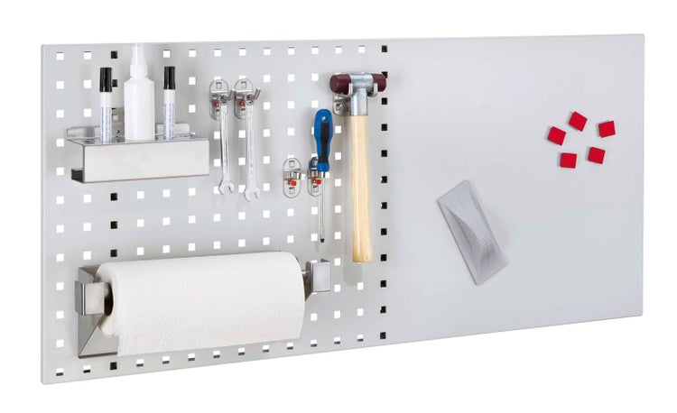 Kappes LogoChart® Lager Set #3 1x Lochplatte 1000x450mm 1x Zubehörsortiment 16-teilig Alufarben