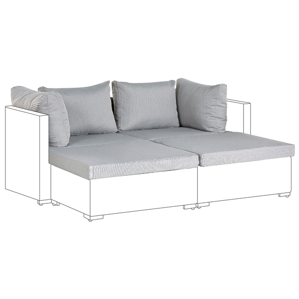 Gartenlounge mit Kissen und Polstern