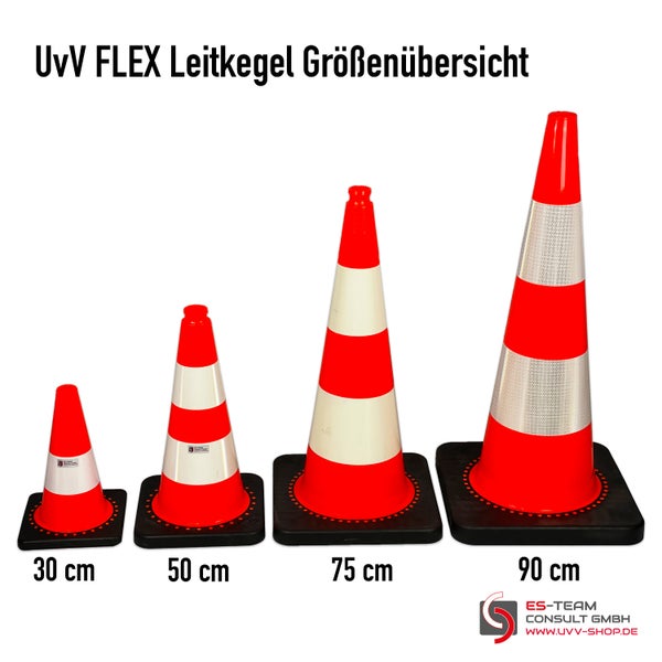 Leitkegel XXL- große Pylone 90cm Orange inkl. Einsteckschild und Text