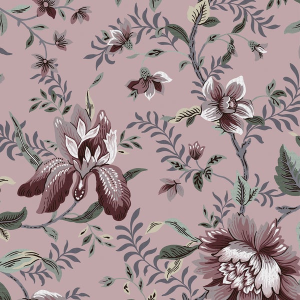 Tapete mit floralem Muster und Blumenmotiv