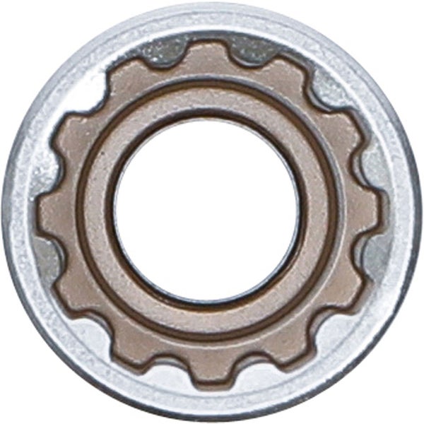 BGS Steckschlüssel-Einsatz Gear Lock tief Antrieb Innenvierkant 12,5 mm (1/2) SW 18 mm - 10258