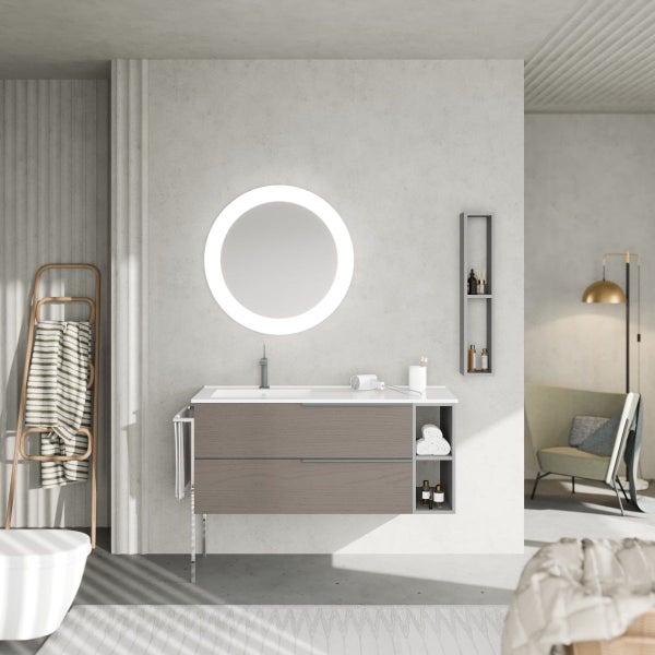 Möbelset für das Badezimmer mit Handtuchhalter, cm 120 | New York