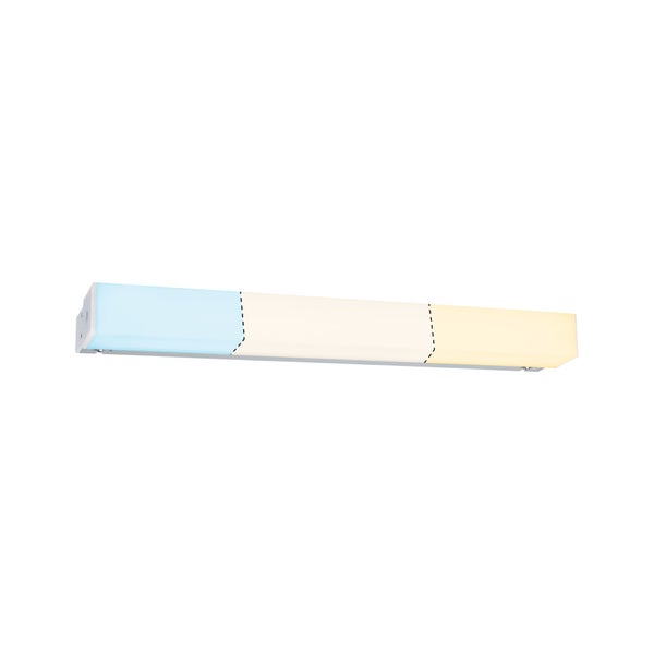 LED Wandleuchte mit einstellbarer Lichtfarbe von kaltweiß bis warmweiß zur Beleuchtung von Spiegeln.