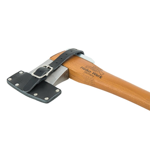 Helko Werk Axt mit Lederschneidenschutz und Holzstiel