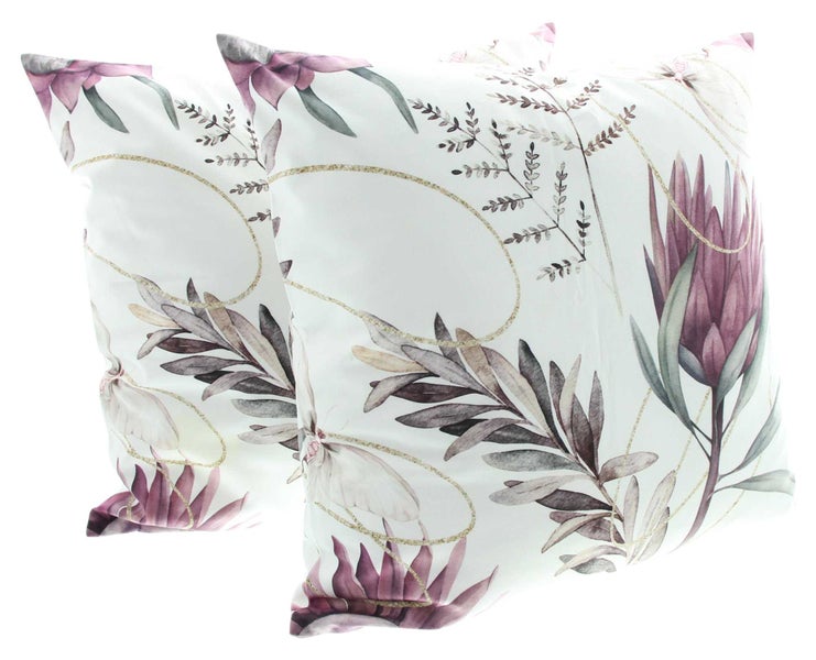 FRANK FLECHTWAREN | Kissenhülle Blüte, 2er Set, POLYESTER, 45 x 45 cm