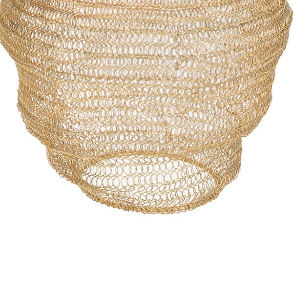 Dekorative Pendelleuchte aus Metallgeflecht