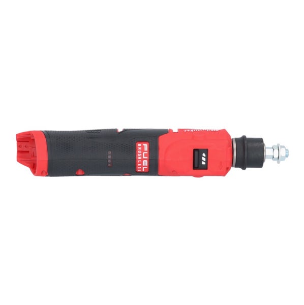 Milwaukee FUEL Brushless Akku-Geradeschleifer, Seitenansicht.