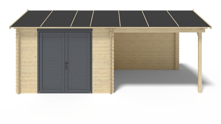 Gartenhaus, Gerätehaus 17,40m2 - 5,79x3m - 28mm