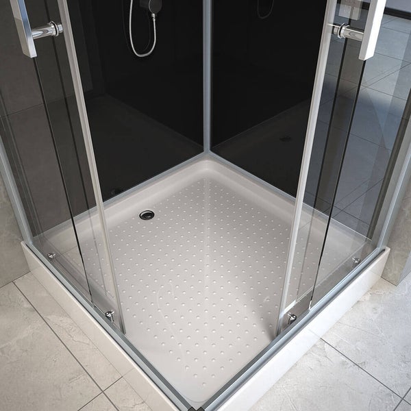 Home Deluxe - Komplettdusche WAVE M - Schwarz, Maße: 90 x 90 - inkl. Radio, Regendusche und komplettem Zubehör I Fertigdusche, Dusche, Duschtempel
