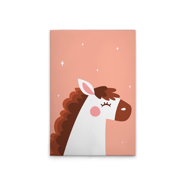 Leinwanddruck mit einem Cartoon-Pferd