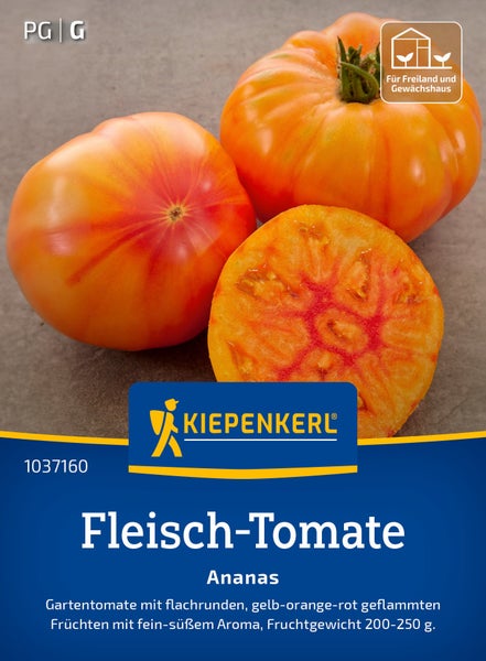Saatgut Kiepenkerl Fleischtomate Ananas fuer Freiland und Gewaechshaus