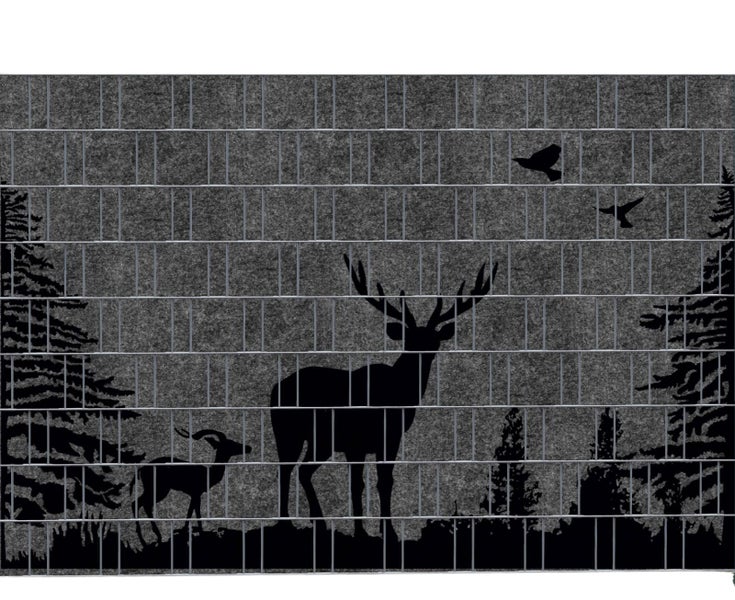Zaunblende mit Hirschmotiv zur Gartendekoration