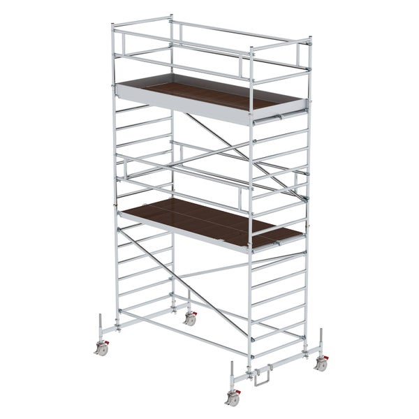 Fahrgerüst mit zwei Plattformen für Bauarbeiten