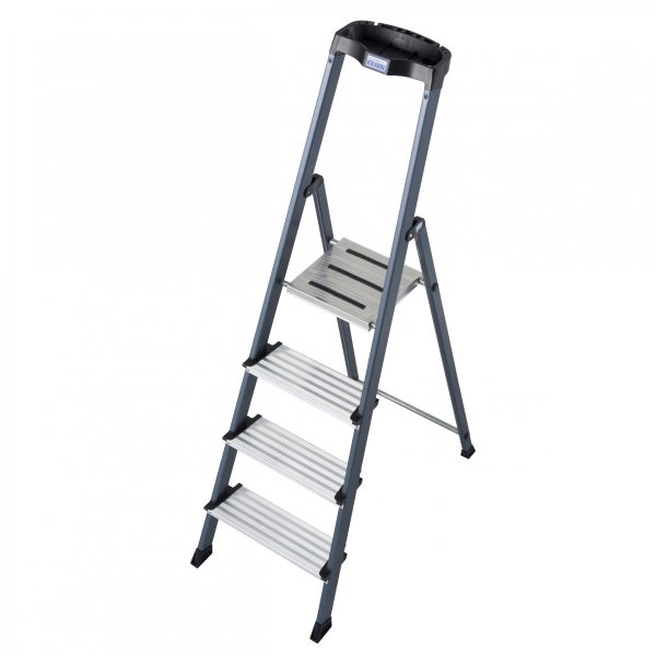 Trittleiter mit drei Stufen und Ablageschale