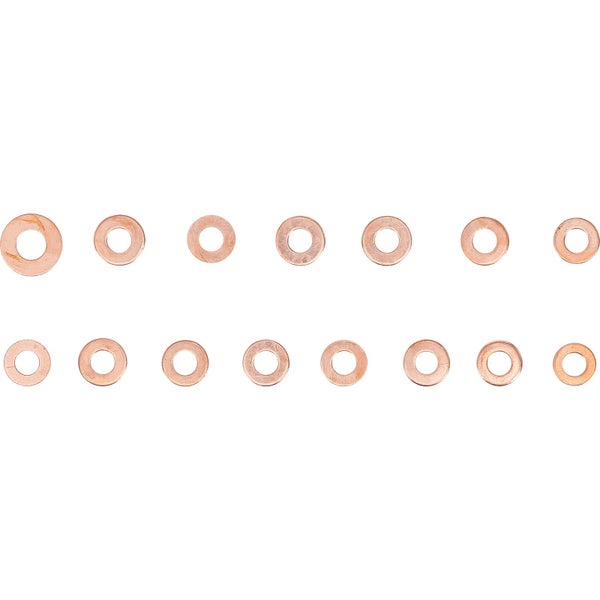 Sortiment Kupferdichtringe in verschiedenen Größen