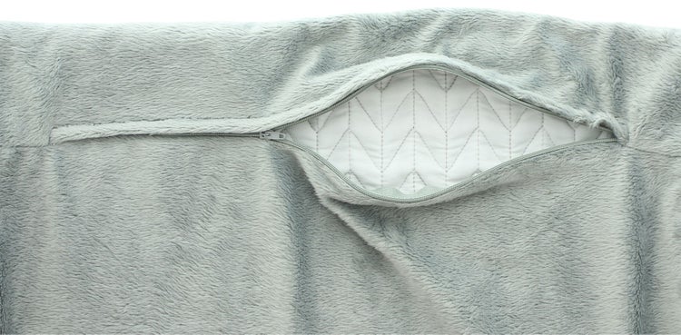 FRANK FLECHTWAREN | Kissenhülle Zopfmuster, grau, POLYESTER, 45 x 45 cm