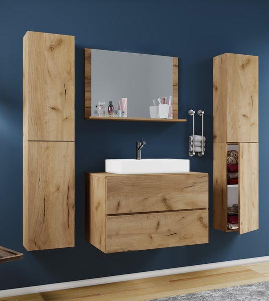 5-tlg. Waschplatz Waschtisch Lendas XL Schublade