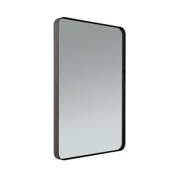 Wandspiegel mit rechteckiger Form und schmalem Rahmen in moderner Optik zur Wandmontage