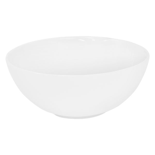 ECD Germany Waschbecken Waschtisch Ø 320 x 135 mm inkl. Ablaufgarnitur ohne Überlauf aus Keramik Rund Weiß - Aufsatzbecken Aufsatzwaschbecken Waschschale Aufsatzwaschtisch Spülbecken Becken