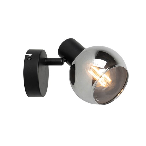 Wandstrahler mit Kugelform und Leuchtmittel