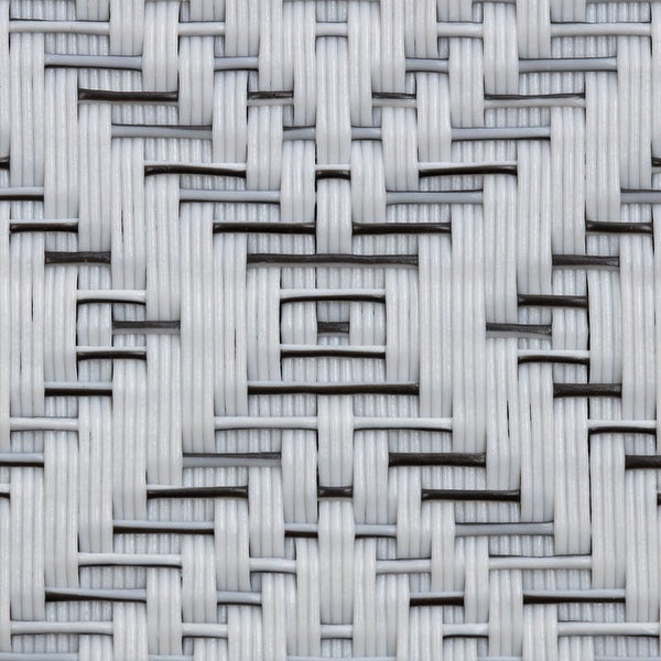 Detailansicht des geflochtenen Musters eines Gartenmöbelstücks