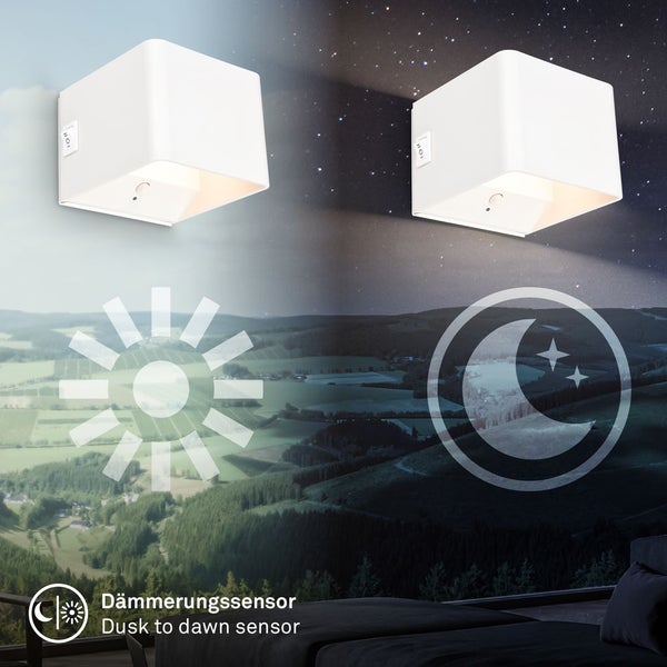 LED Wandleuchte Wandlampe ohne Stromanschluss Bewegungsmelder Akku ohne Bohren
