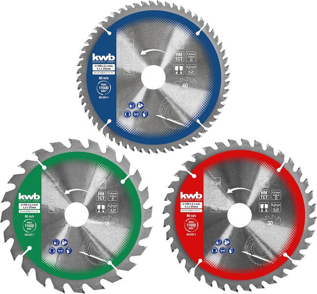 Kreissägeblattsatz 3t 160x25mm