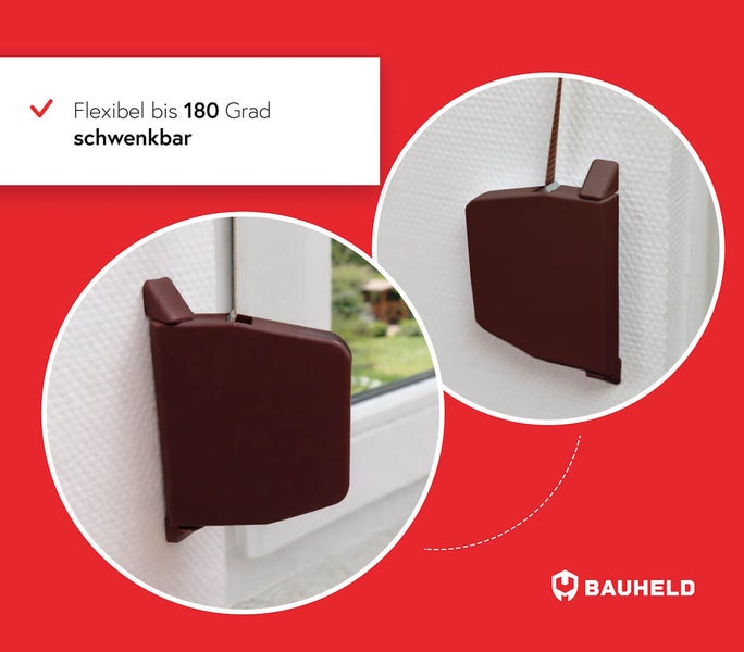 Sichtschutzrollo Kettenwickler flexibel bis 180 Grad schwenkbar