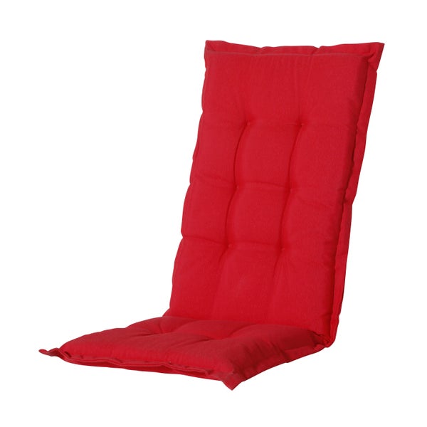 Hochlehnerauflage Panama rot - Ca. 123x50 cm - 4er-Set