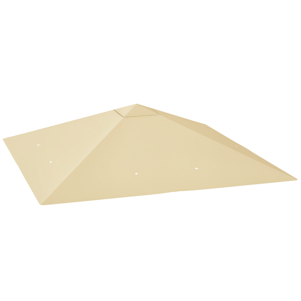 Beige quadratisches Ersatzdach für Pavillons mit Lüftungsöffnung an der Spitze.