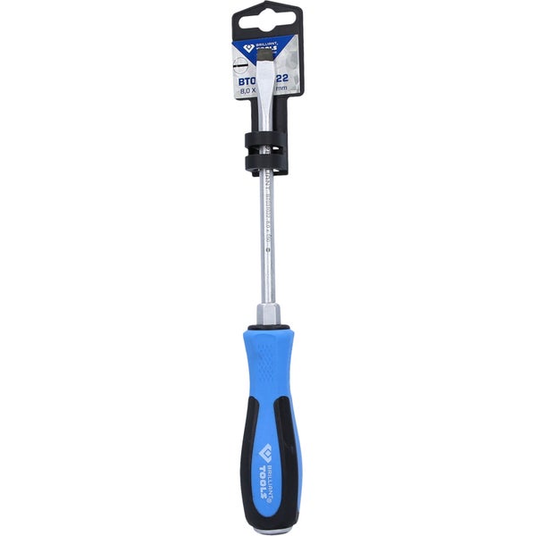 BRILLIANT TOOLS Schraubendreher Schlitz mit Schlagkappe 8,0 x 150 mm - BT031022