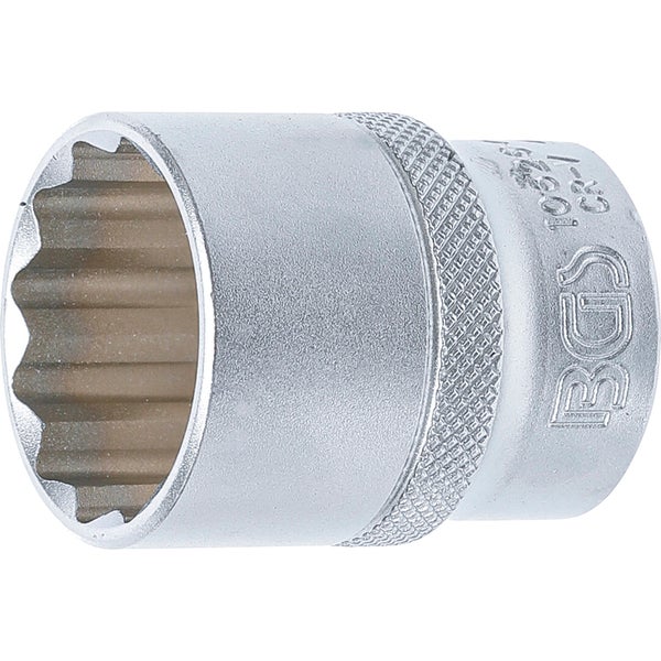 BGS Steckschlüssel-Einsatz Zwölfkant Antrieb Innenvierkant 12,5 mm (1/2) SW 26 mm - 10626