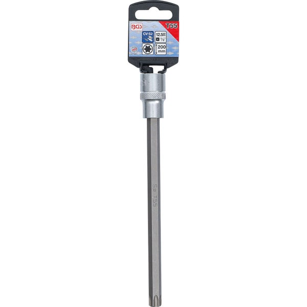 BGS Bit-Einsatz Länge 200 mm Antrieb Innenvierkant 12,5 mm (1/2) T-Profil (für Torx) T55 - 4483