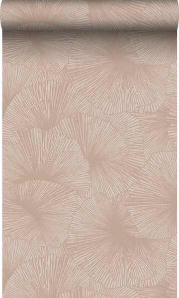 Origin Wallcoverings Tapete 3D Muster Blätter Altrosa - 53 cm x 10.05 m - 348009