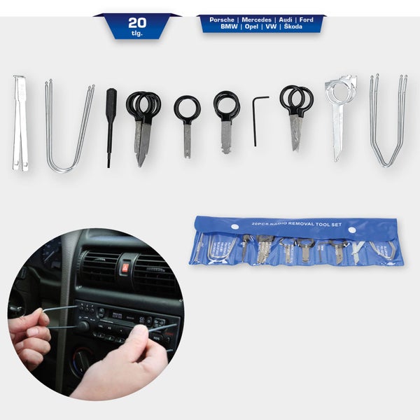 Radio Ausbauwerkzeug Set für Autoradios verschiedener Automarken