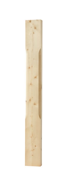 Profilierter Balkonpfosten aus Holz für Geländer und Balkone.