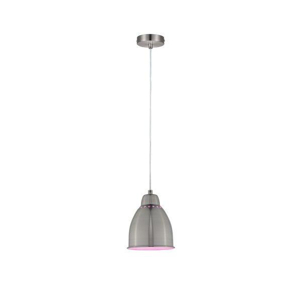Neordic Set Pendelleuchte Hilla + LED Reflektor E27 Eisen gebürstet dimmbar Metall / 230V 200lm 6,5W 1300K