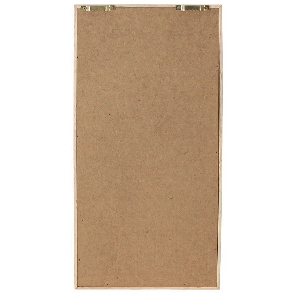 Rückseite einer Holztafel mit Aufhängern