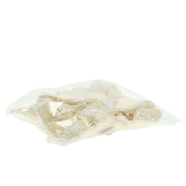 Packung mit Anzündwolle im durchsichtigen Beutel