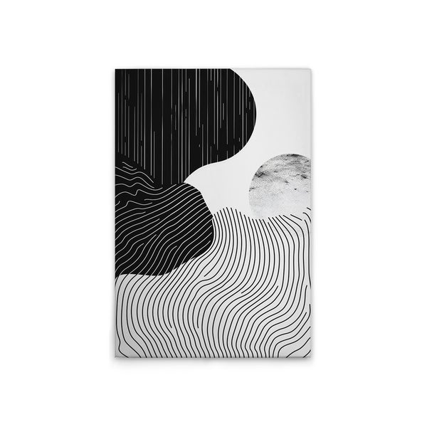 Abstraktes Wandbild mit Linien und Formen