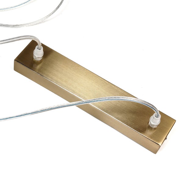 Rechteckige Deckenhalterung mit Kabeln für eine Lampe