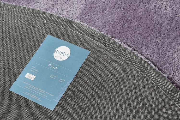 Teppich Rund Lila Hochflor Pisa Homie Living 200 cm rund