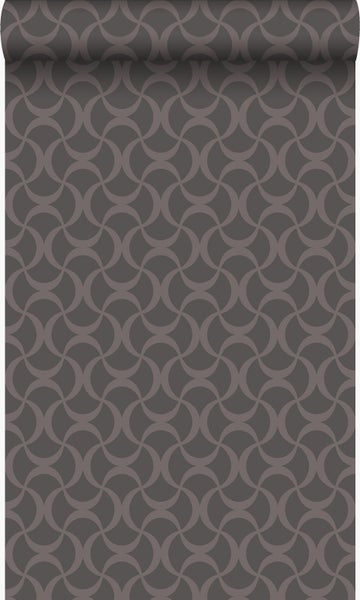 Origin Wallcoverings Tapete grafisches Muster Dunkelgrau - 53 cm x 10.05 m - 345740