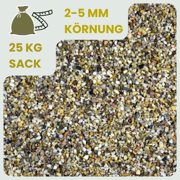 2-5 mm Körnung im 25 Kilogramm Sack